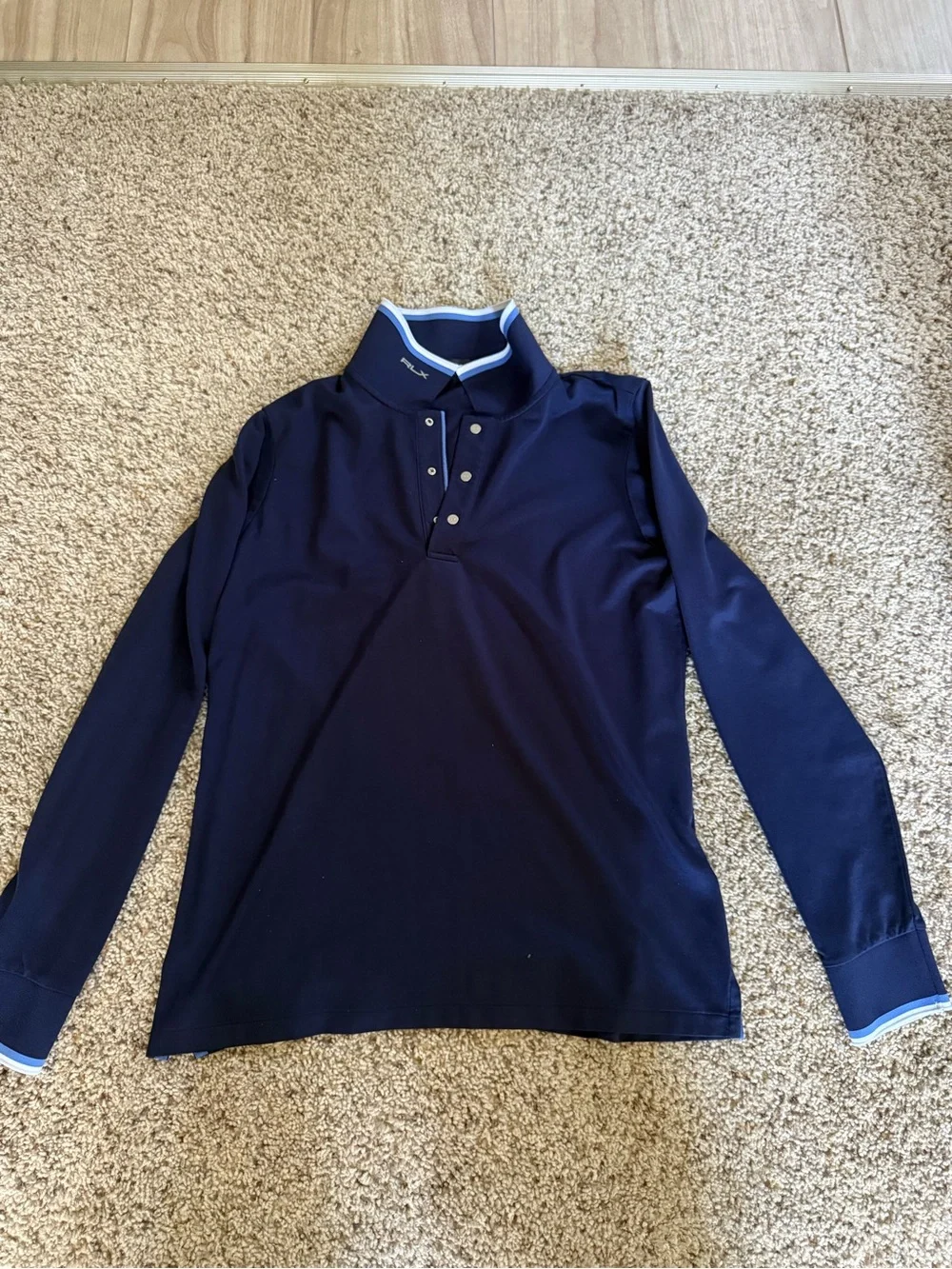Men's Long-Sleeve Navy Ralph Lauren Shirt